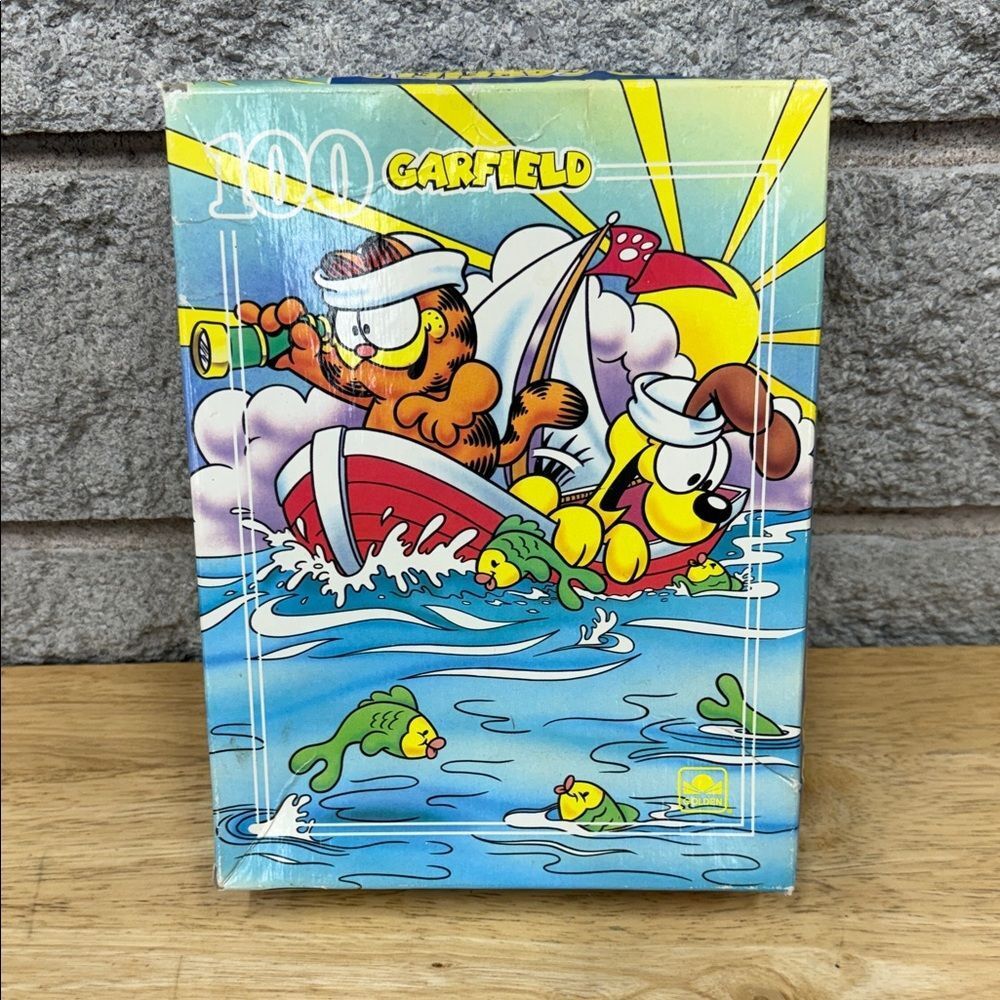 Vintage 1978 Garfield 100-Piece Jigsaw Puzzle - Nautical Cartoon